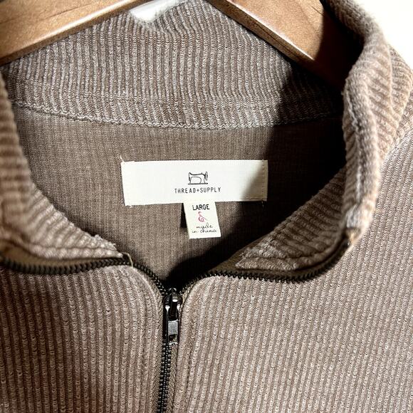 Thread & Supply Brown Ribbed Pullover - Picture 2 of 4